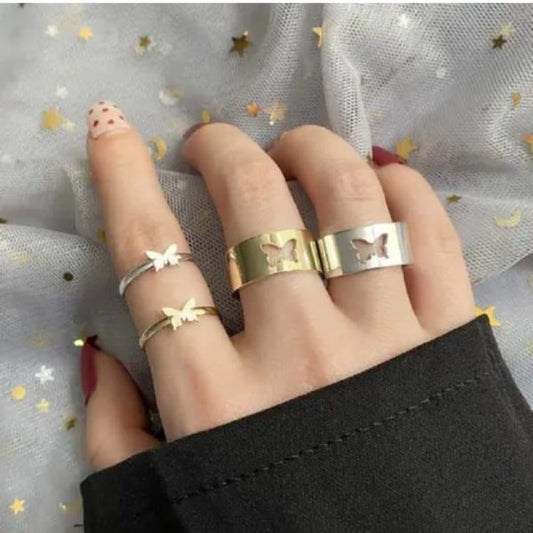 2 piece Butterfly Couple Ring